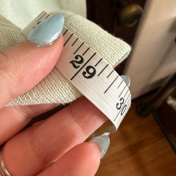 ZARA | Men's Mint Green and Cream Lightweight Knit Collared Shirt Resortwear Med - Picture 7 of 7